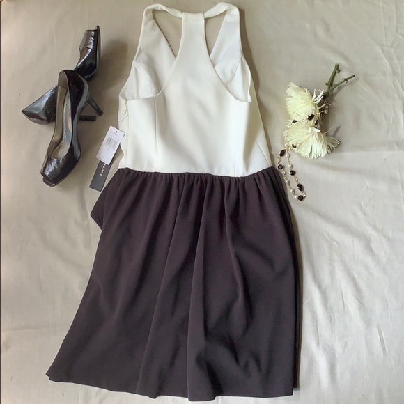 NWT Cynthia Steffe Black and Ivory Cocktail Dress - Picture 2 of 7